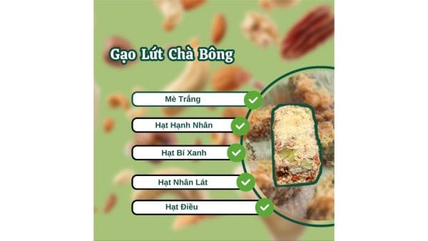 Thanh Gạo Lứt Ngũ Cốc Chà Bông