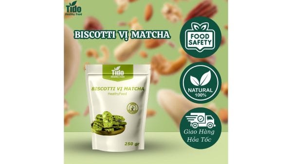 Bánh biscotti vị matcha