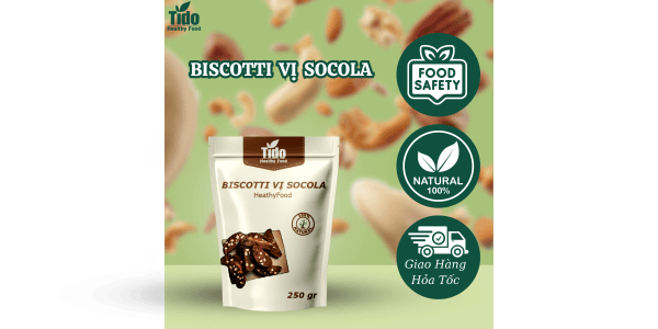 bánh biscotti vị socola